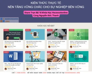 Trọn Bộ 18 Khóa Học Hocexcelonline Cùng Nguyễn Đức Thanh